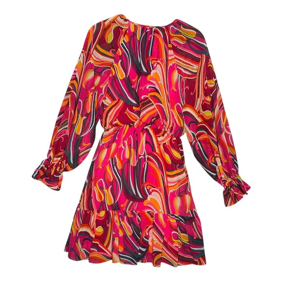 NWT Trina Turk Women's Printed Blouson Dress in Radio City Rose. Sz: Small - Picture 8 of 13